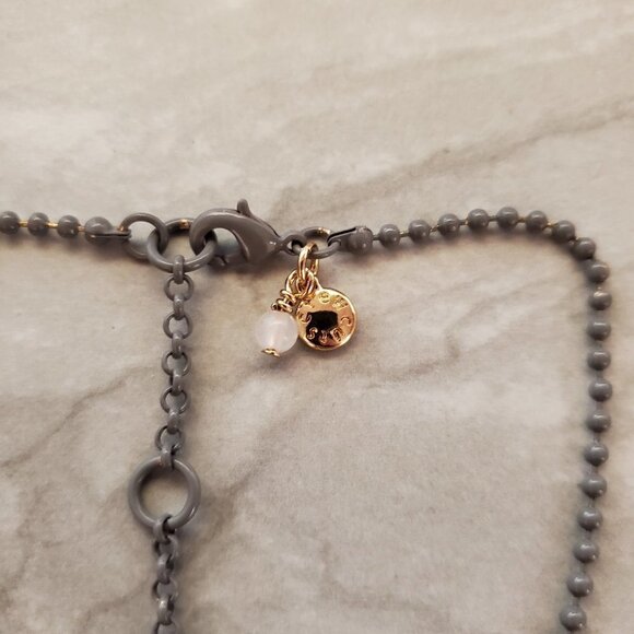 ✨ CrewCuts Bright Yellow Fabric Flower Iridescent Tassles Enamel Chain Pendant - Picture 10 of 11